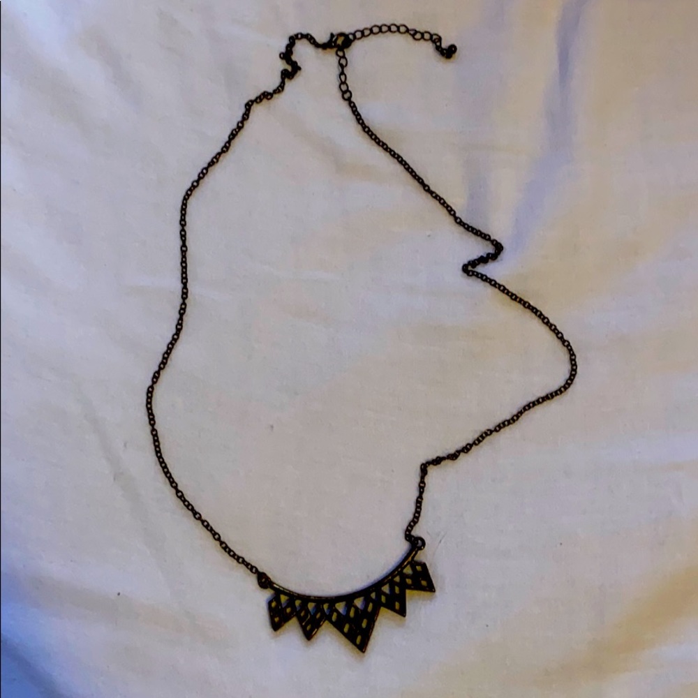 Statement geometric necklace